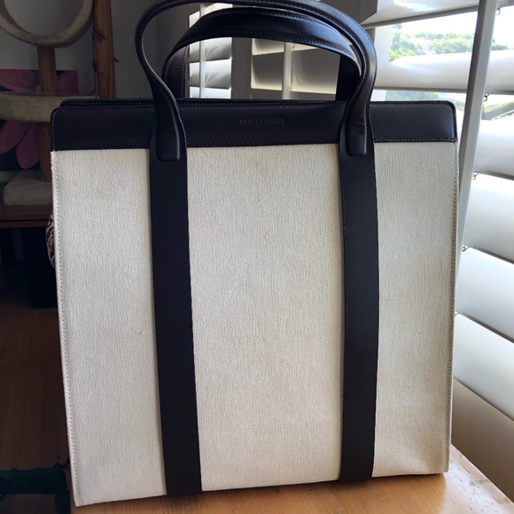 GIORGIO ARMANI white linen bag - Picture 2 of 15